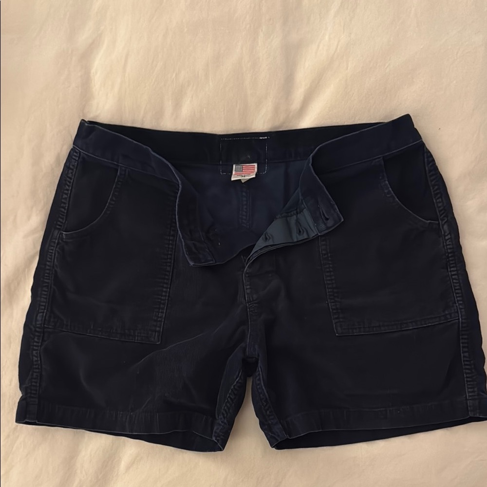 Navy Blue CORD Shorts